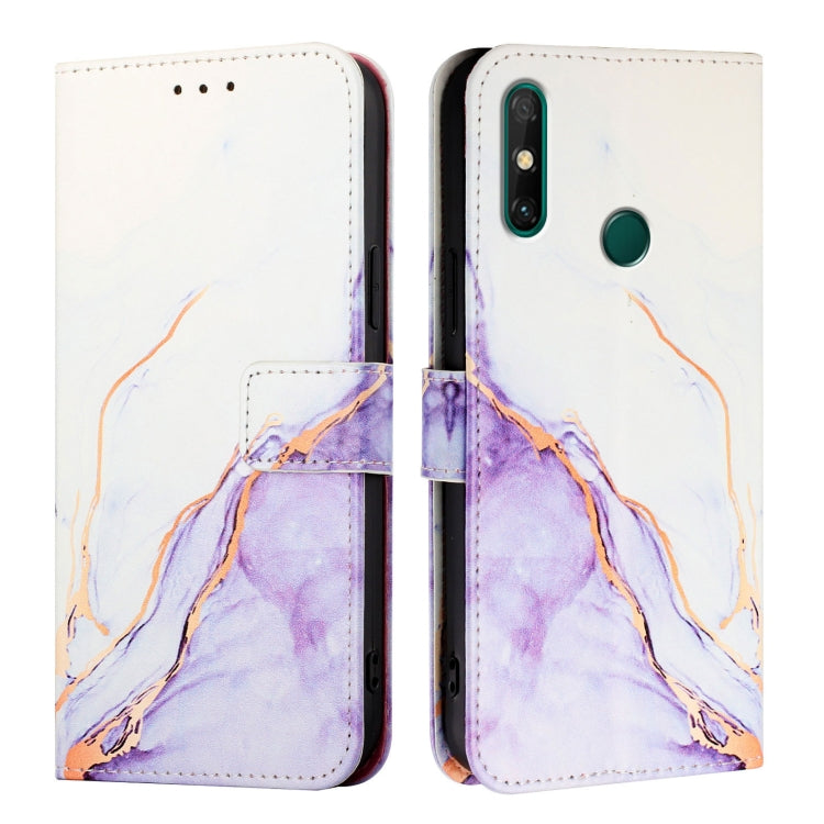 For Huawei Enjoy 20 SE / Y7a / P smart 2021 PT003 Marble Pattern Flip Leather Phone Case