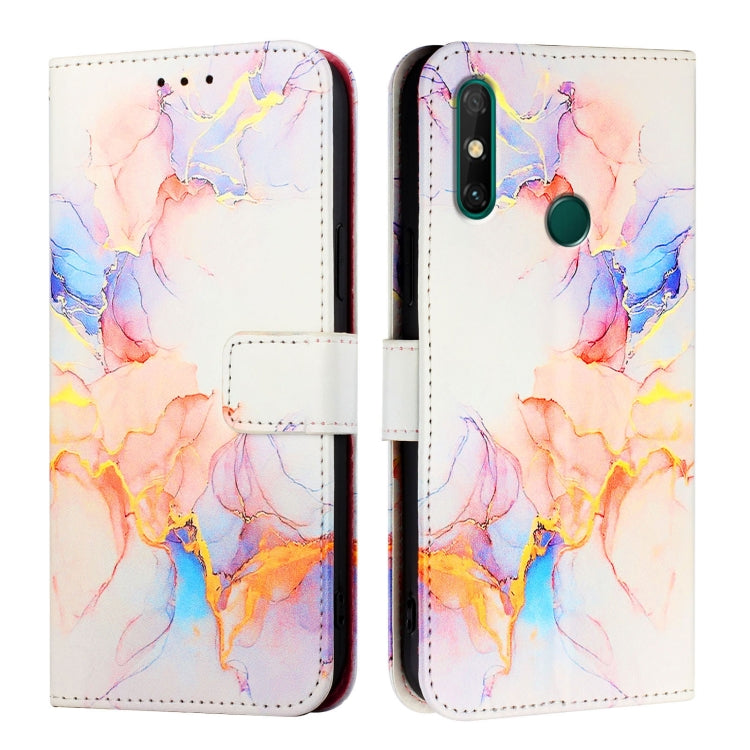 For Huawei Enjoy 20 SE / Y7a / P smart 2021 PT003 Marble Pattern Flip Leather Phone Case