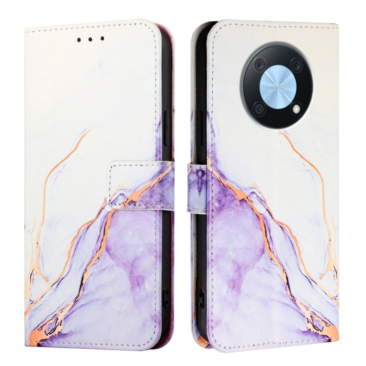 For Huawei Enjoy 50 Pro / nova Y90 PT003 Marble Pattern Flip Leather Phone Case