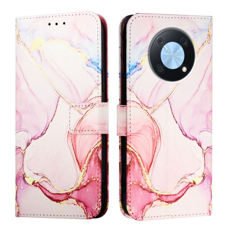 For Huawei Enjoy 50 Pro / nova Y90 PT003 Marble Pattern Flip Leather Phone Case
