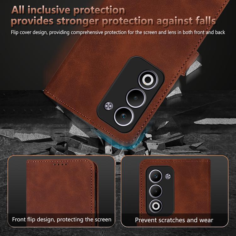 For OPPO A5 5G Global / A5i Pro Global AZNS Skin Feel Calf Texture Flip Leather Phone Case