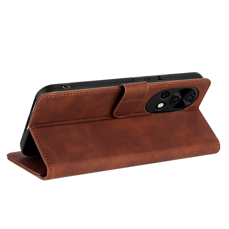 For Huawei nova 12 Pro AZNS Skin Feel Calf Texture Flip Leather Phone Case