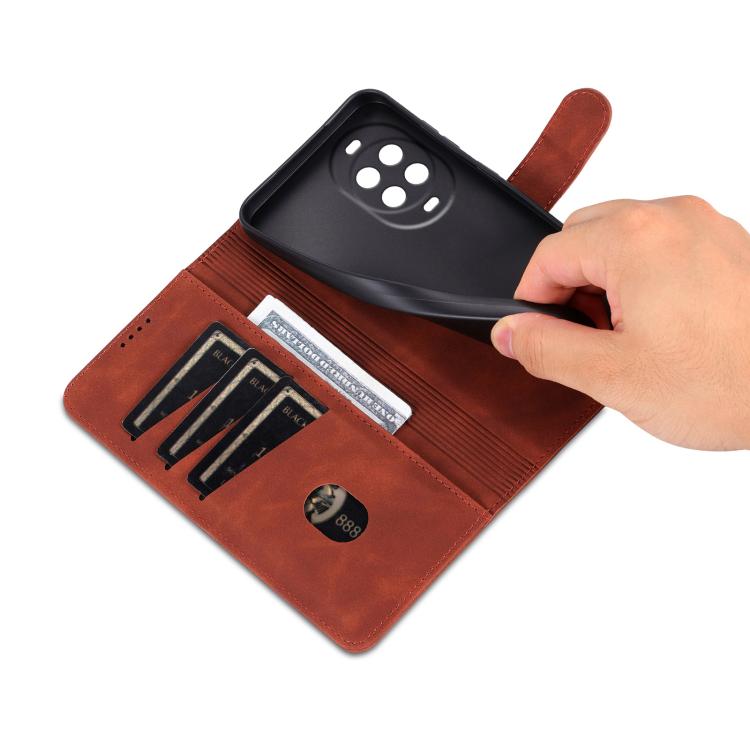 For Huawei nova 14 5G AZNS Skin Feel Calf Texture Flip Leather Phone Case