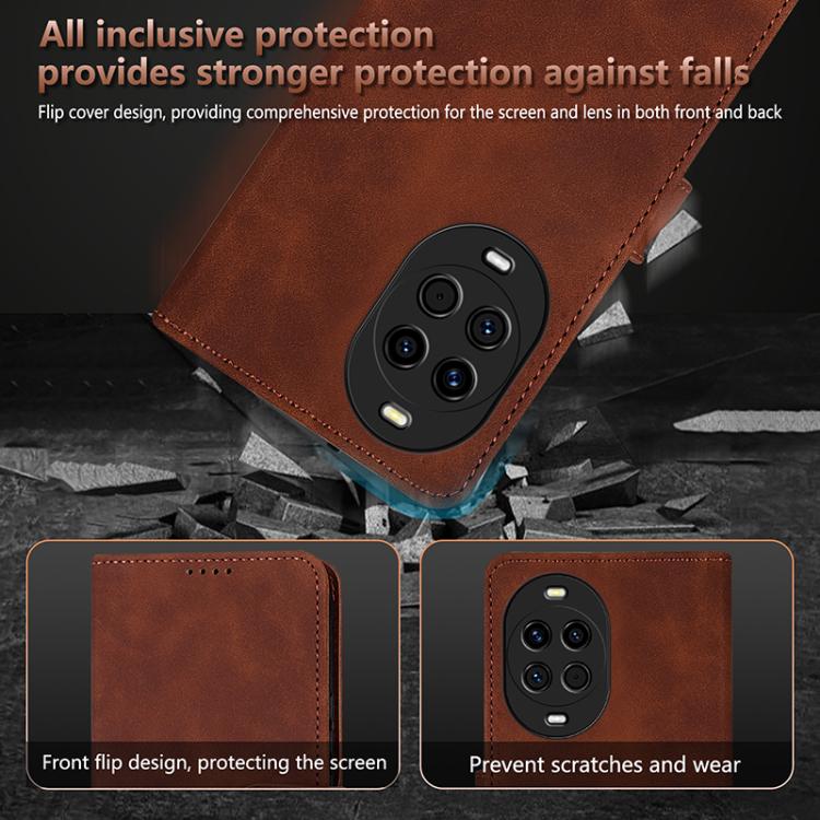 For Huawei nova 14 5G AZNS Skin Feel Calf Texture Flip Leather Phone Case