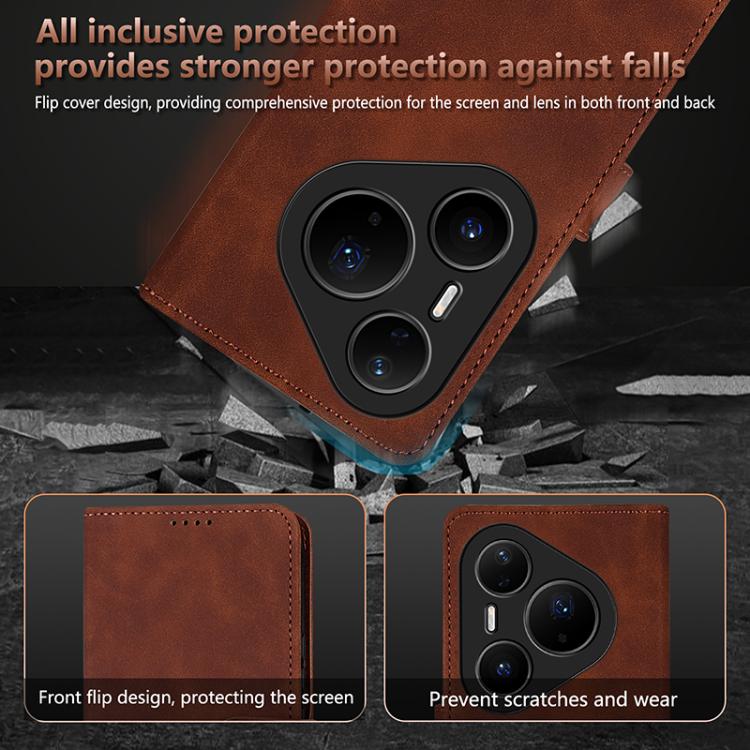 For Huawei Pura 80 Ultra 5G AZNS Skin Feel Calf Texture Flip Leather Phone Case