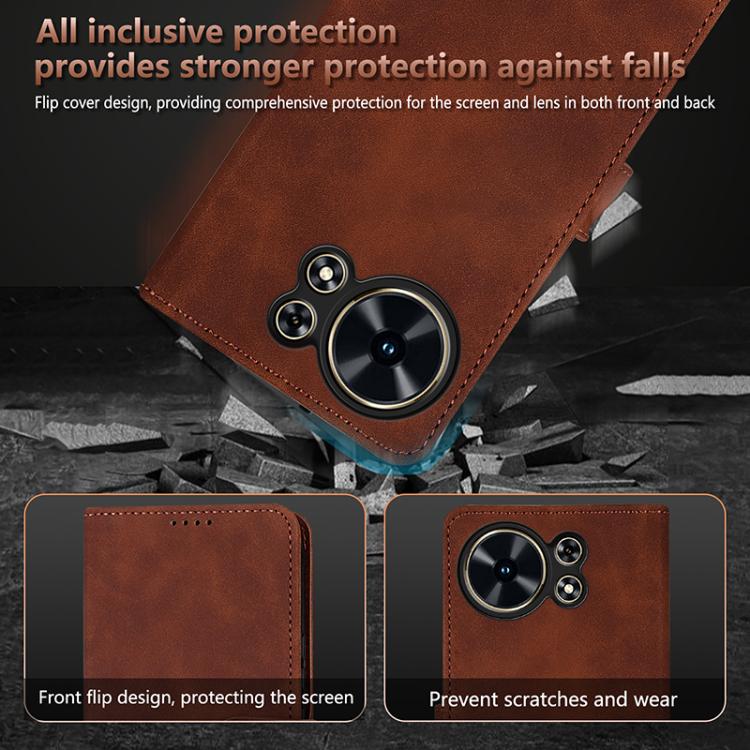 For Huawei Maimang 40 5G AZNS Skin Feel Calf Texture Flip Leather Phone Case