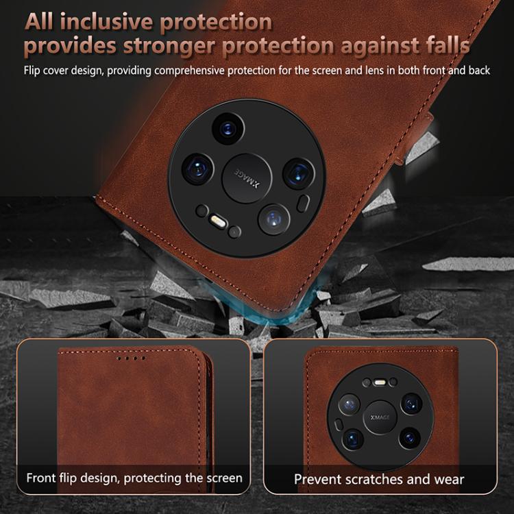 For Huawei Mate 80 Pro Max AZNS Skin Feel Calf Texture Flip Leather Phone Case