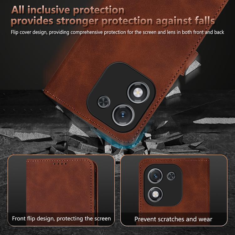 For Honor X70i AZNS Skin Feel Calf Texture Flip Leather Phone Case