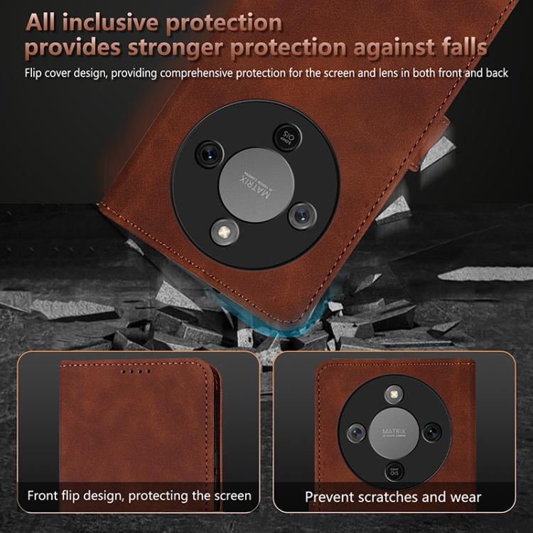 For Honor X70 5G AZNS Skin Feel Calf Texture Flip Leather Phone Case