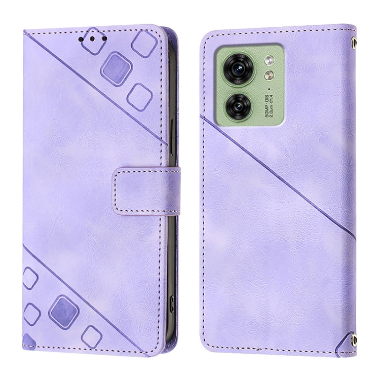 For Motorola Edge 40 5G / Edge 2023 US Skin Feel Embossed Leather Phone Case