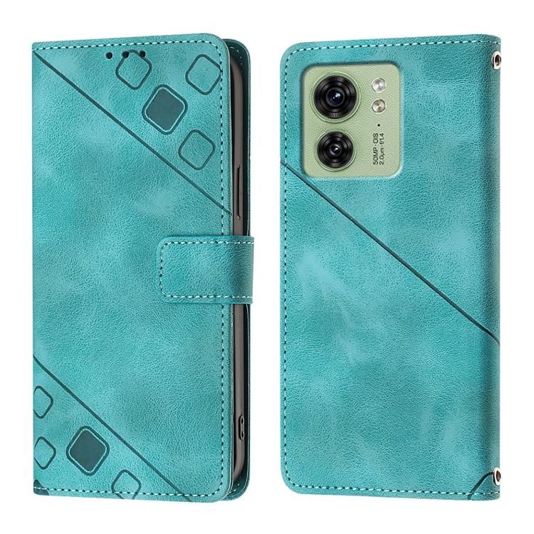 For Motorola Edge 40 5G / Edge 2023 US Skin Feel Embossed Leather Phone Case