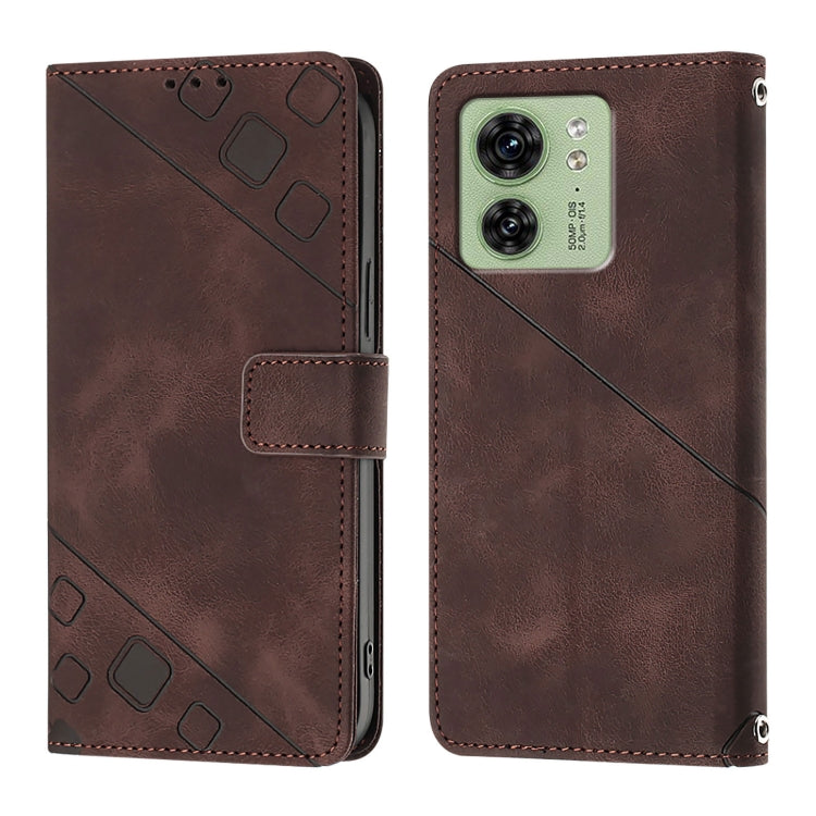 For Motorola Edge 40 5G / Edge 2023 US Skin Feel Embossed Leather Phone Case