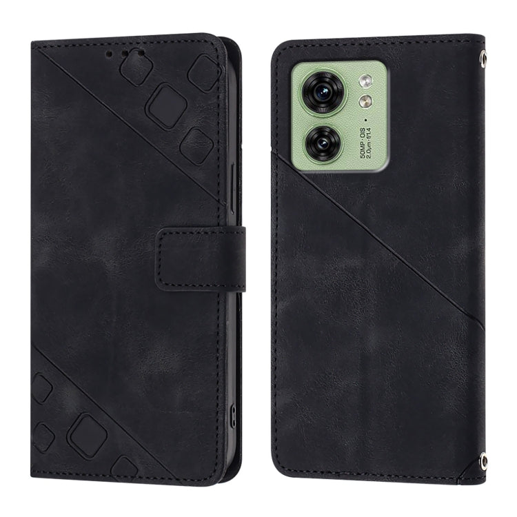 For Motorola Edge 40 5G / Edge 2023 US Skin Feel Embossed Leather Phone Case