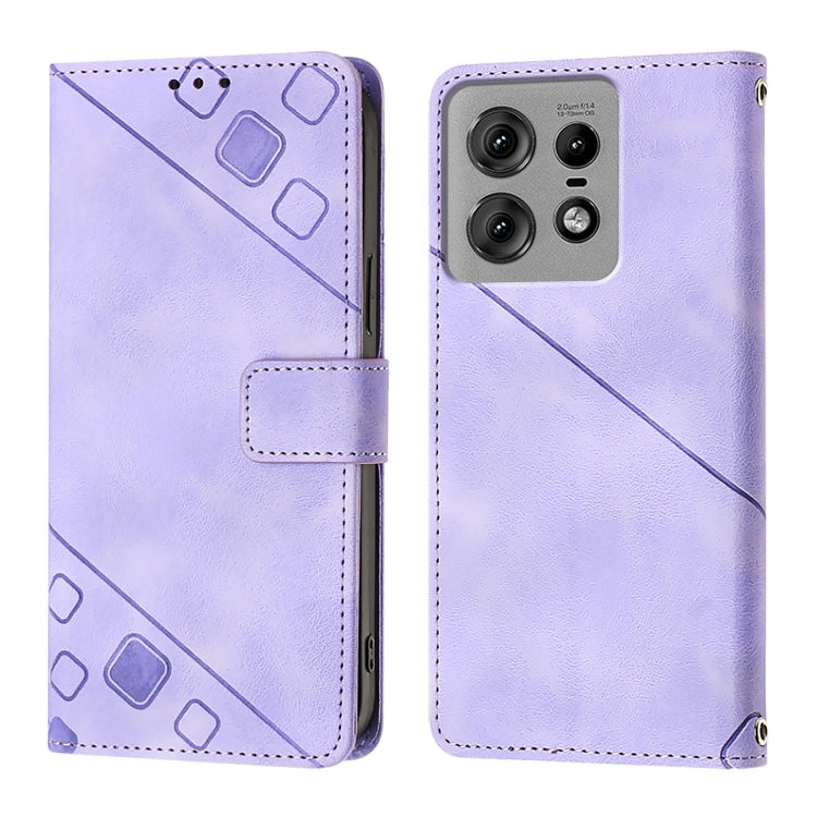 For Motorola Edge 50 Pro Skin Feel Embossed Leather Phone Case