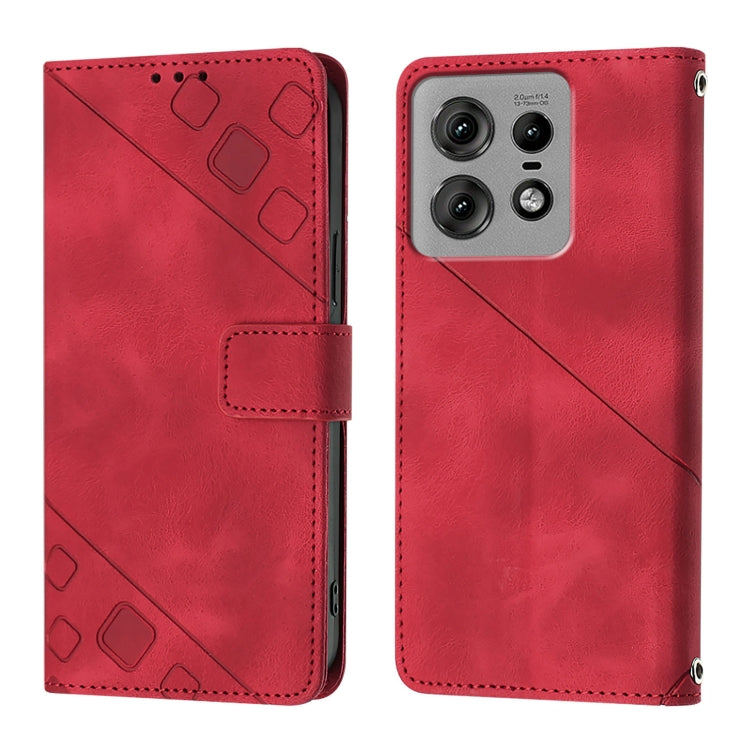 For Motorola Edge 50 Pro Skin Feel Embossed Leather Phone Case