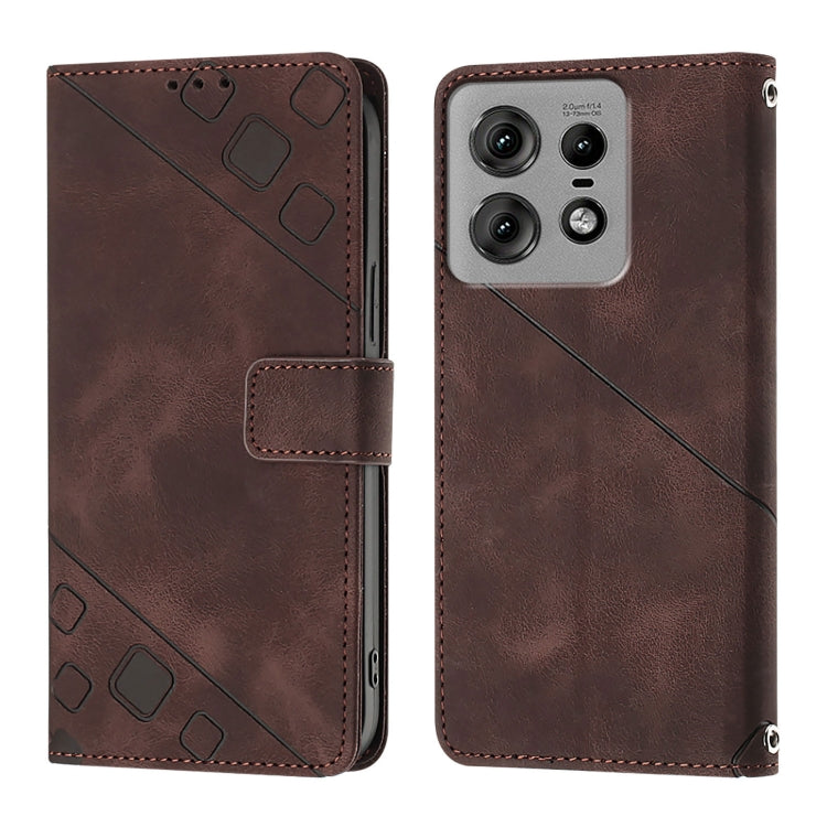 For Motorola Edge 50 Pro Skin Feel Embossed Leather Phone Case