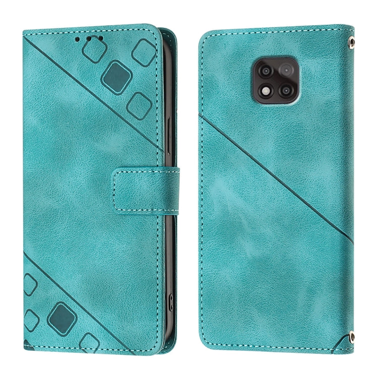 For Motorola Moto G Power 2021 Skin Feel Embossed Leather Phone Case