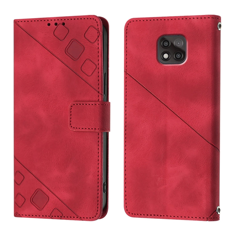 For Motorola Moto G Power 2021 Skin Feel Embossed Leather Phone Case