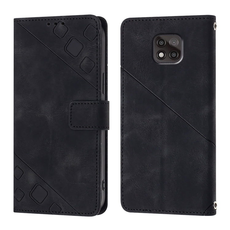 For Motorola Moto G Power 2021 Skin Feel Embossed Leather Phone Case