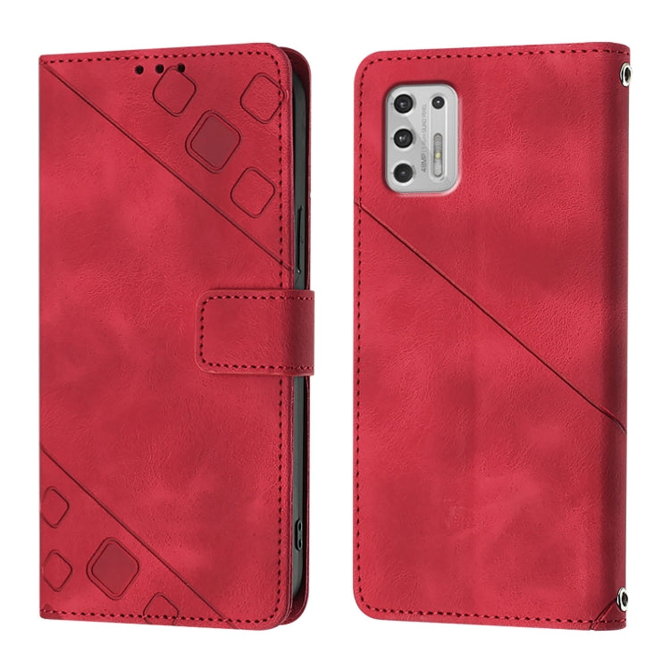 For Motorola Moto G Stylus 4G 2021 Skin Feel Embossed Leather Phone Case