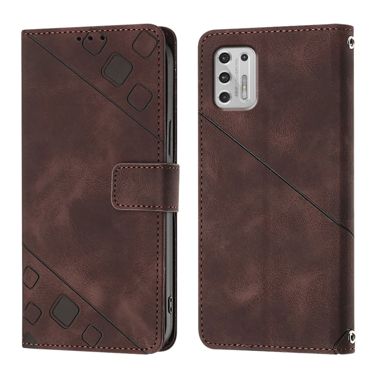For Motorola Moto G Stylus 4G 2021 Skin Feel Embossed Leather Phone Case