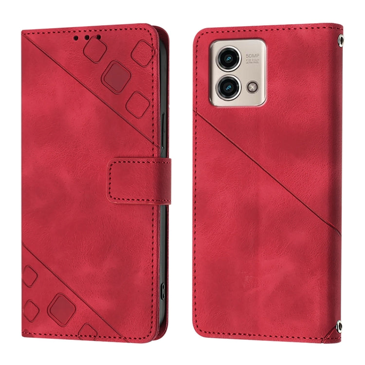 For Motorola Moto G Stylus 4G 2023 Skin Feel Embossed Leather Phone Case