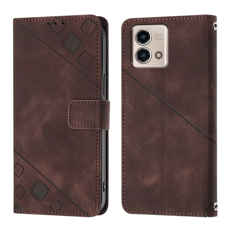 For Motorola Moto G Stylus 4G 2023 Skin Feel Embossed Leather Phone Case