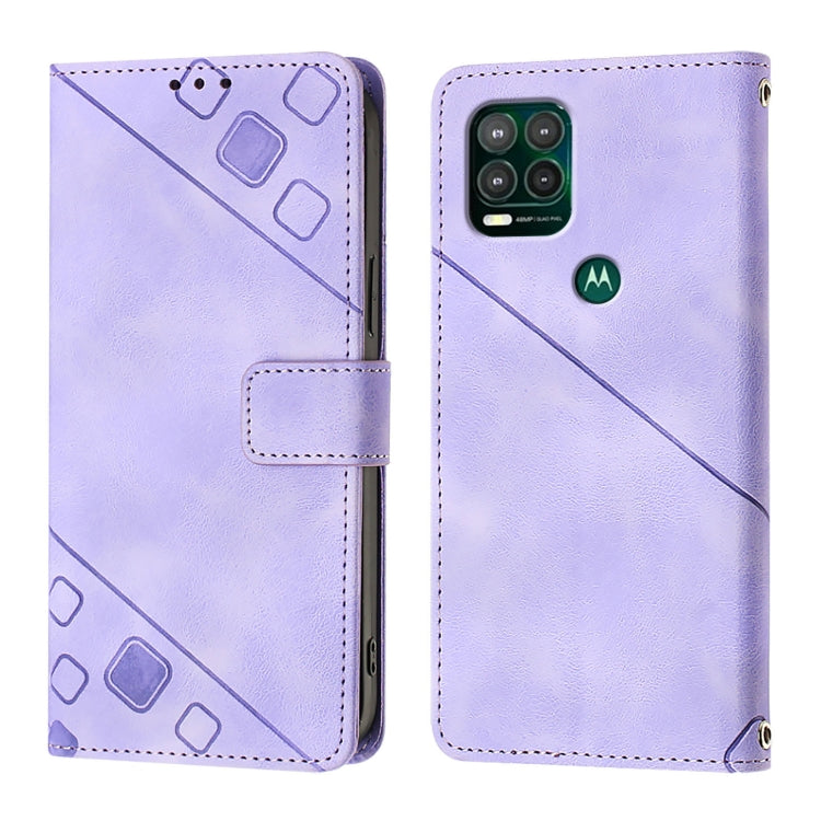 For Motorola Moto G Stylus 5G 2021 Skin Feel Embossed Leather Phone Case