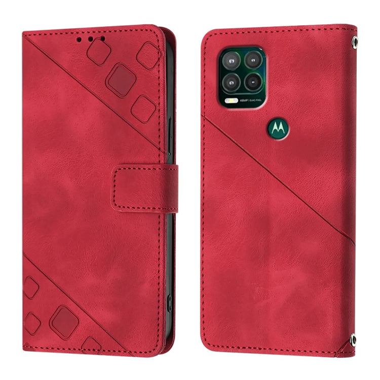 For Motorola Moto G Stylus 5G 2021 Skin Feel Embossed Leather Phone Case