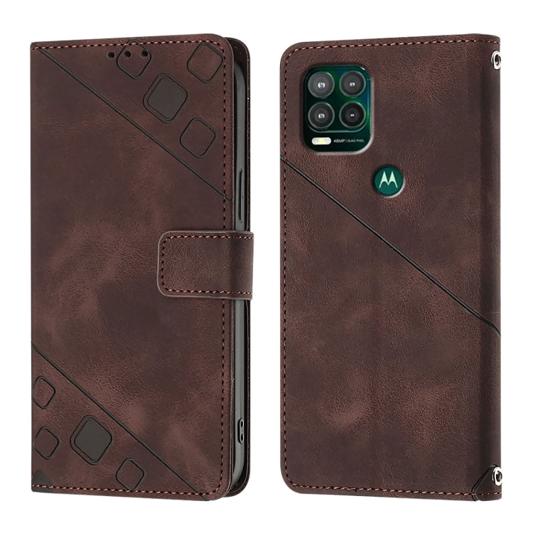 For Motorola Moto G Stylus 5G 2021 Skin Feel Embossed Leather Phone Case