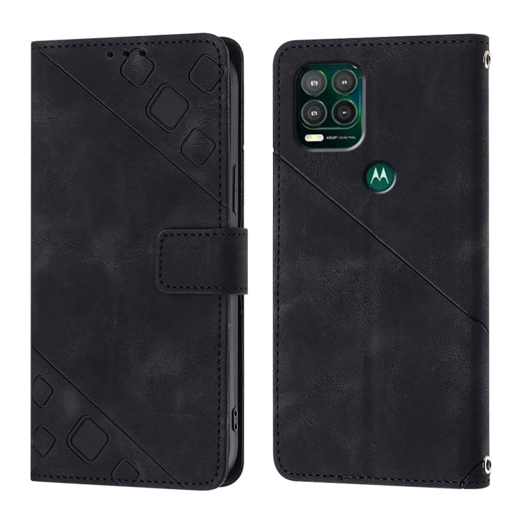 For Motorola Moto G Stylus 5G 2021 Skin Feel Embossed Leather Phone Case