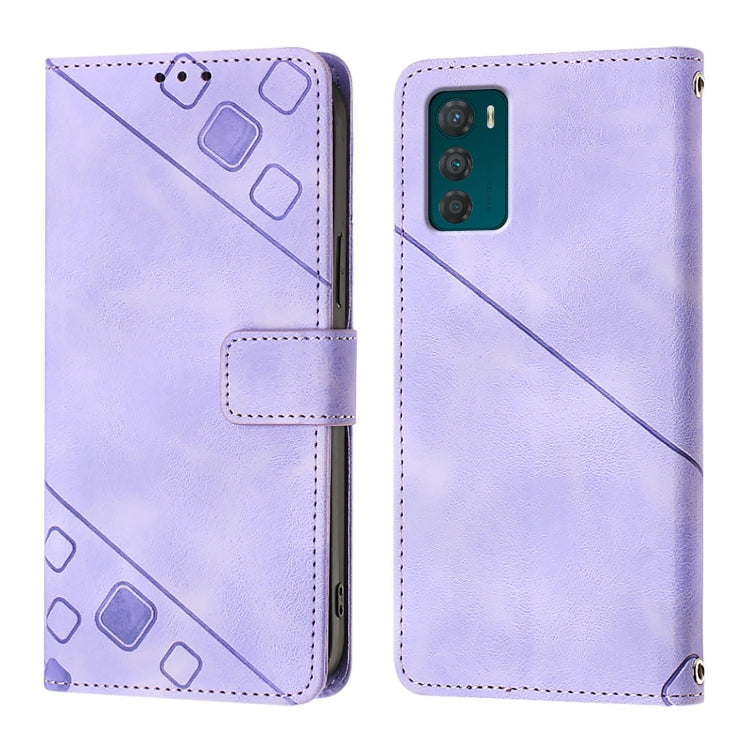 For Motorola Moto G42 Skin Feel Embossed Leather Phone Case