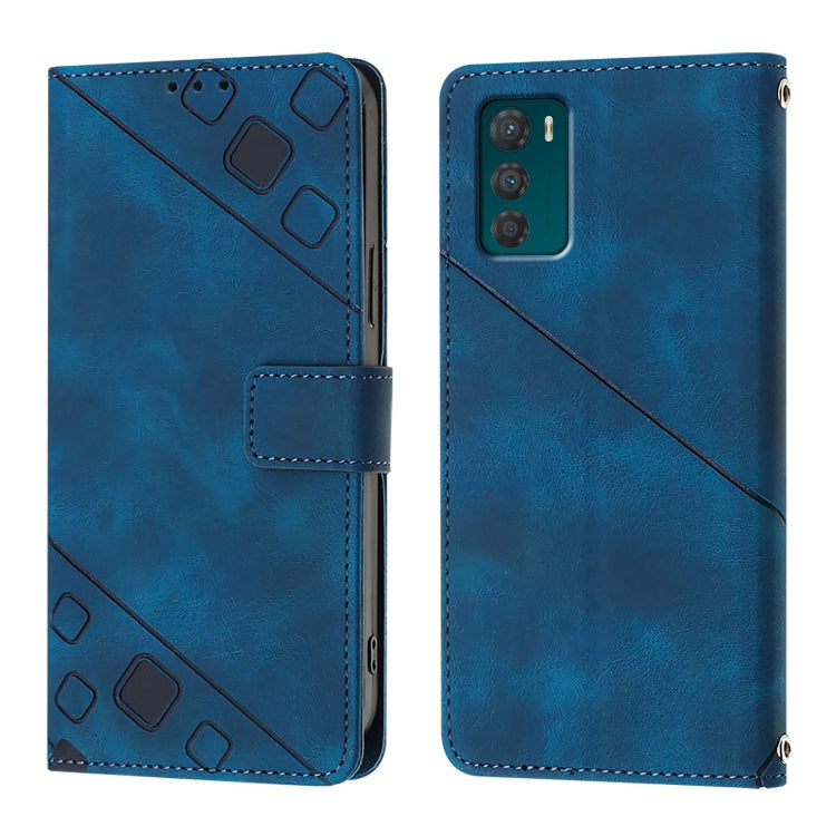 For Motorola Moto G42 Skin Feel Embossed Leather Phone Case