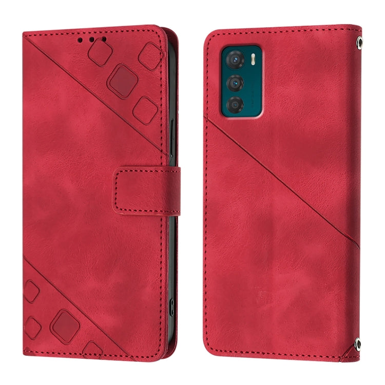 For Motorola Moto G42 Skin Feel Embossed Leather Phone Case