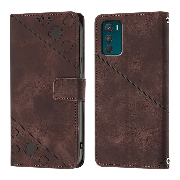 For Motorola Moto G42 Skin Feel Embossed Leather Phone Case