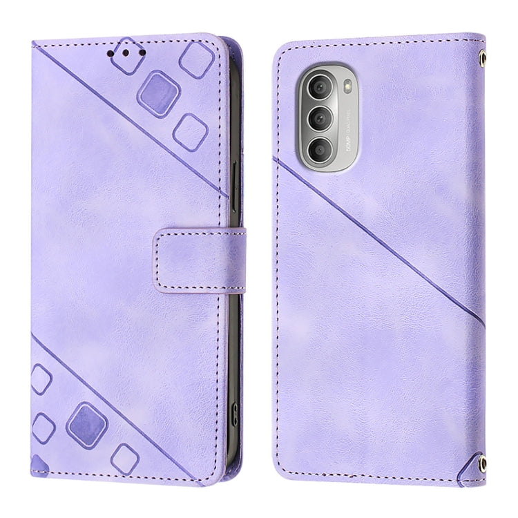 For Motorola Moto G51 5G Skin Feel Embossed Leather Phone Case
