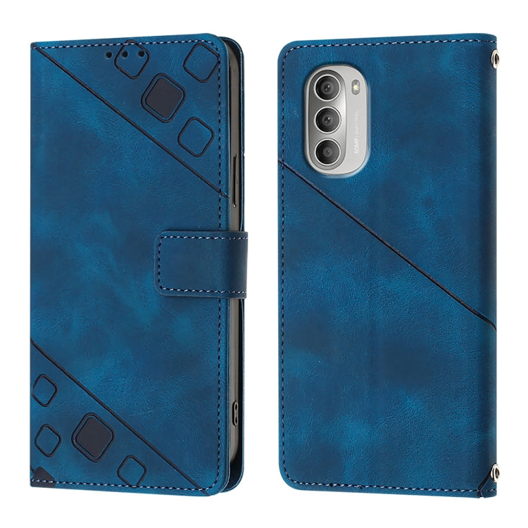 For Motorola Moto G51 5G Skin Feel Embossed Leather Phone Case