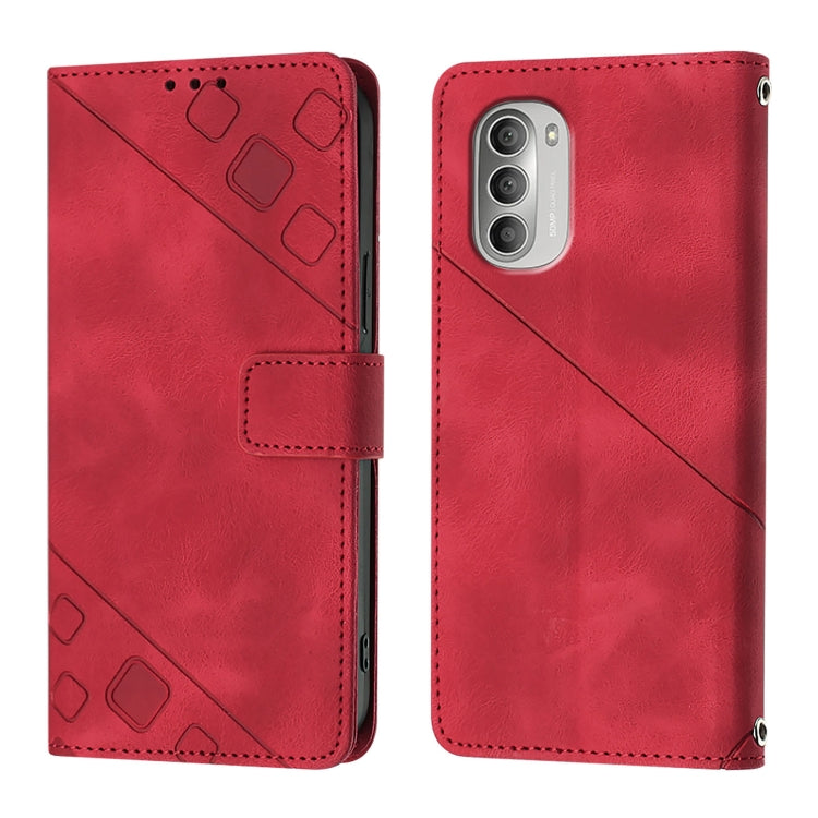 For Motorola Moto G51 5G Skin Feel Embossed Leather Phone Case