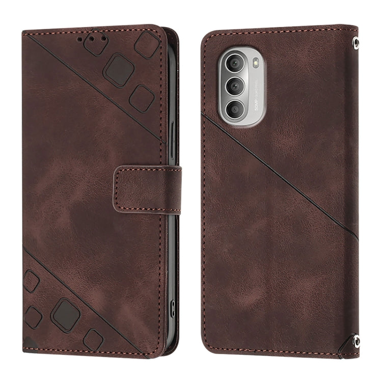 For Motorola Moto G51 5G Skin Feel Embossed Leather Phone Case