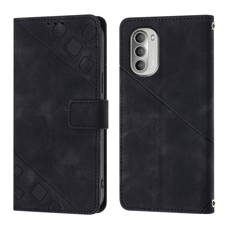 For Motorola Moto G51 5G Skin Feel Embossed Leather Phone Case