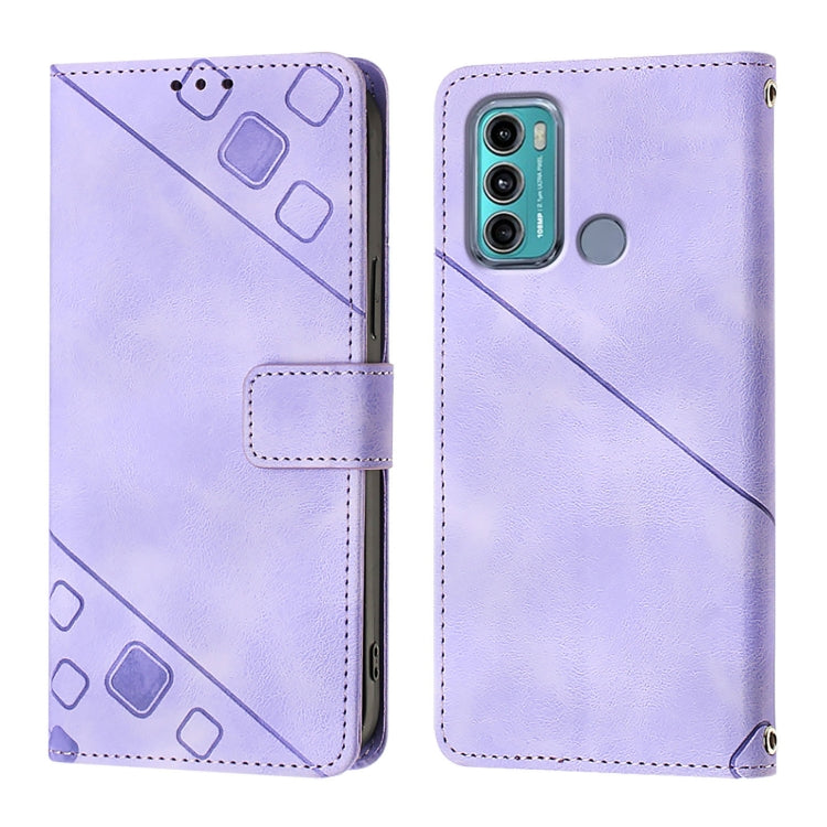 For Motorola Moto G60 / Moto G40 Fusion Skin Feel Embossed Leather Phone Case