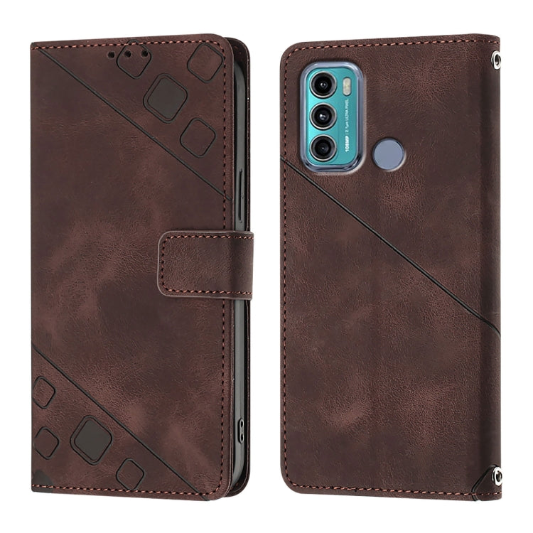 For Motorola Moto G60 / Moto G40 Fusion Skin Feel Embossed Leather Phone Case