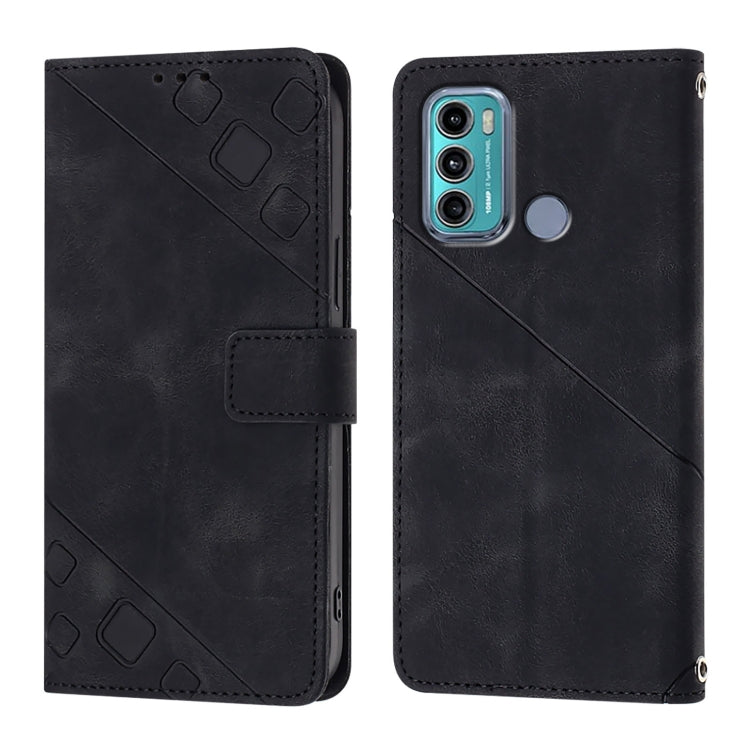 For Motorola Moto G60 / Moto G40 Fusion Skin Feel Embossed Leather Phone Case
