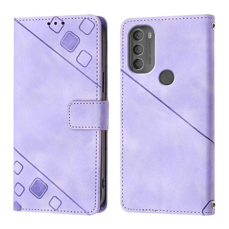 For Motorola Moto G71 5G Skin Feel Embossed Leather Phone Case