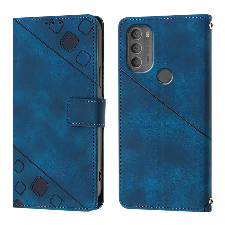 For Motorola Moto G71 5G Skin Feel Embossed Leather Phone Case