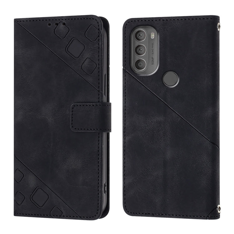 For Motorola Moto G71 5G Skin Feel Embossed Leather Phone Case