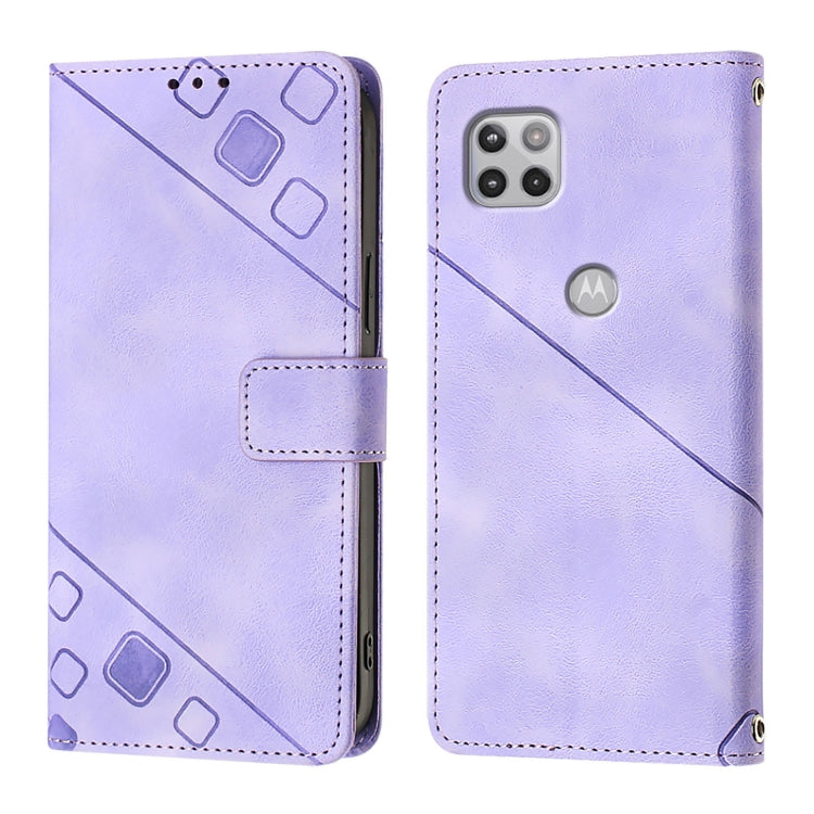 For Motorola One 5G Ace / Moto G 5G 2020 Skin Feel Embossed Leather Phone Case