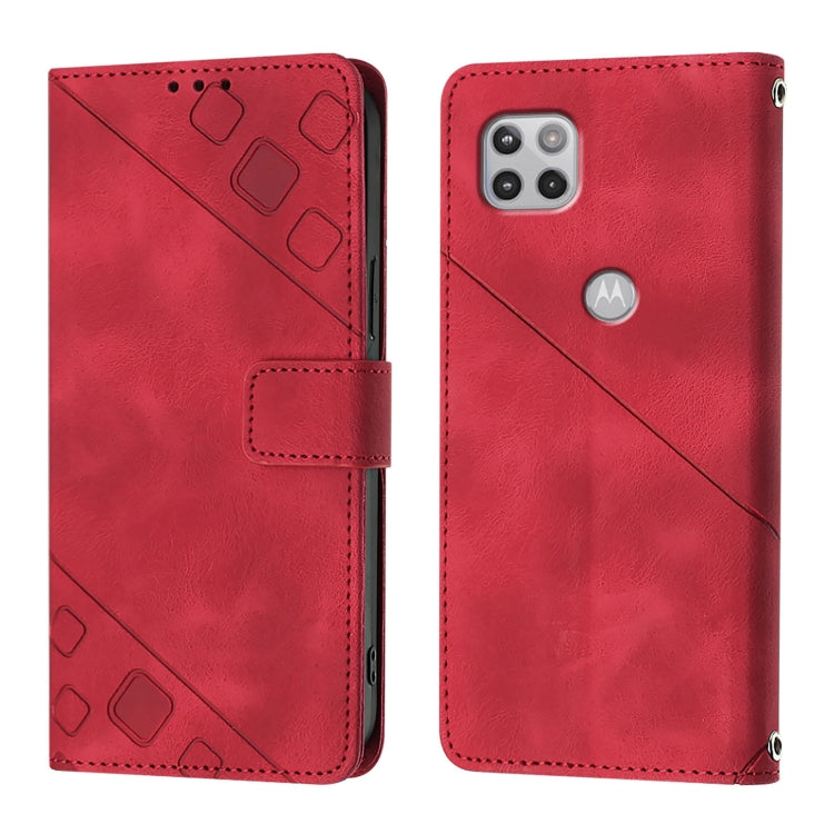 For Motorola One 5G Ace / Moto G 5G 2020 Skin Feel Embossed Leather Phone Case