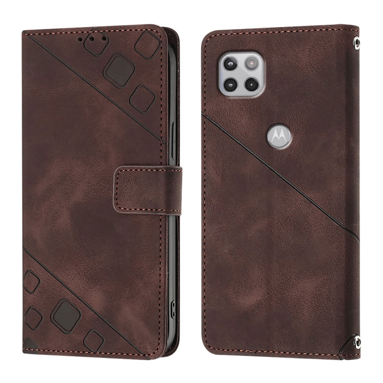 For Motorola One 5G Ace / Moto G 5G 2020 Skin Feel Embossed Leather Phone Case