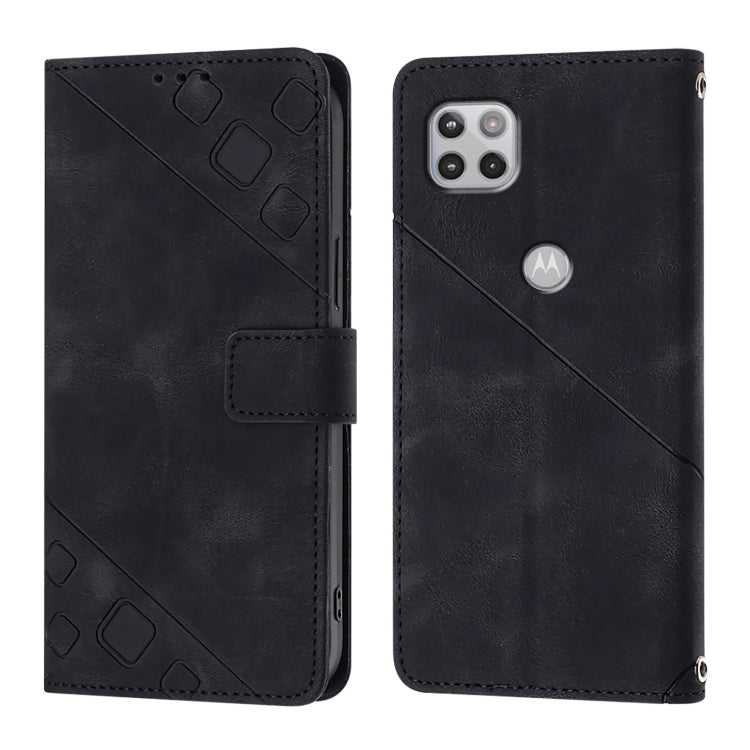 For Motorola One 5G Ace / Moto G 5G 2020 Skin Feel Embossed Leather Phone Case
